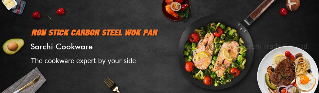 Popular Wok Metal Cast Iron Carbon Steel Enamel Non Stick Pre-Seasoned Fry Chinese Wok