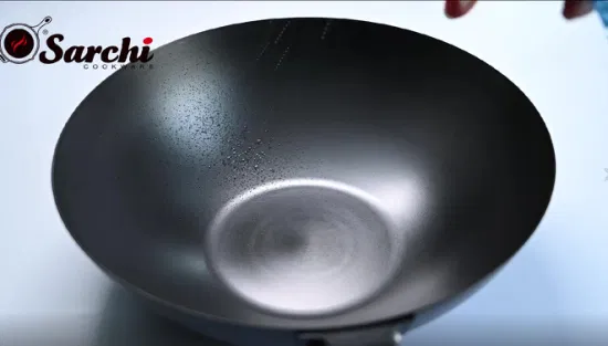 Woks japoneses chinos tradicionales, sartenes para freír, sartén Wok de acero al carbono con fondo redondo