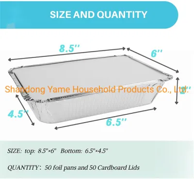Bandeja de papel de aluminio desechable, recipientes de comida, bandeja para barbacoa, bandeja para pizza
